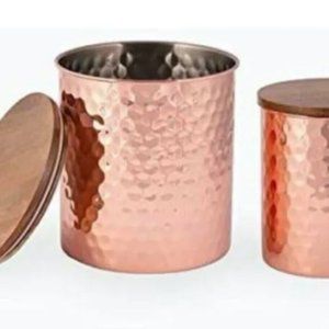 Fab Fit Fun Uncommon James Set of 2 Copper Plated Cannisters